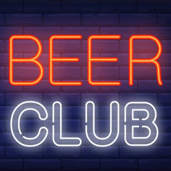 Beer club sign